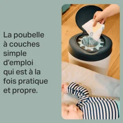 Tommee Tippee Poubelle à couches Starter Pack Simplee + 6 recharges Blanc