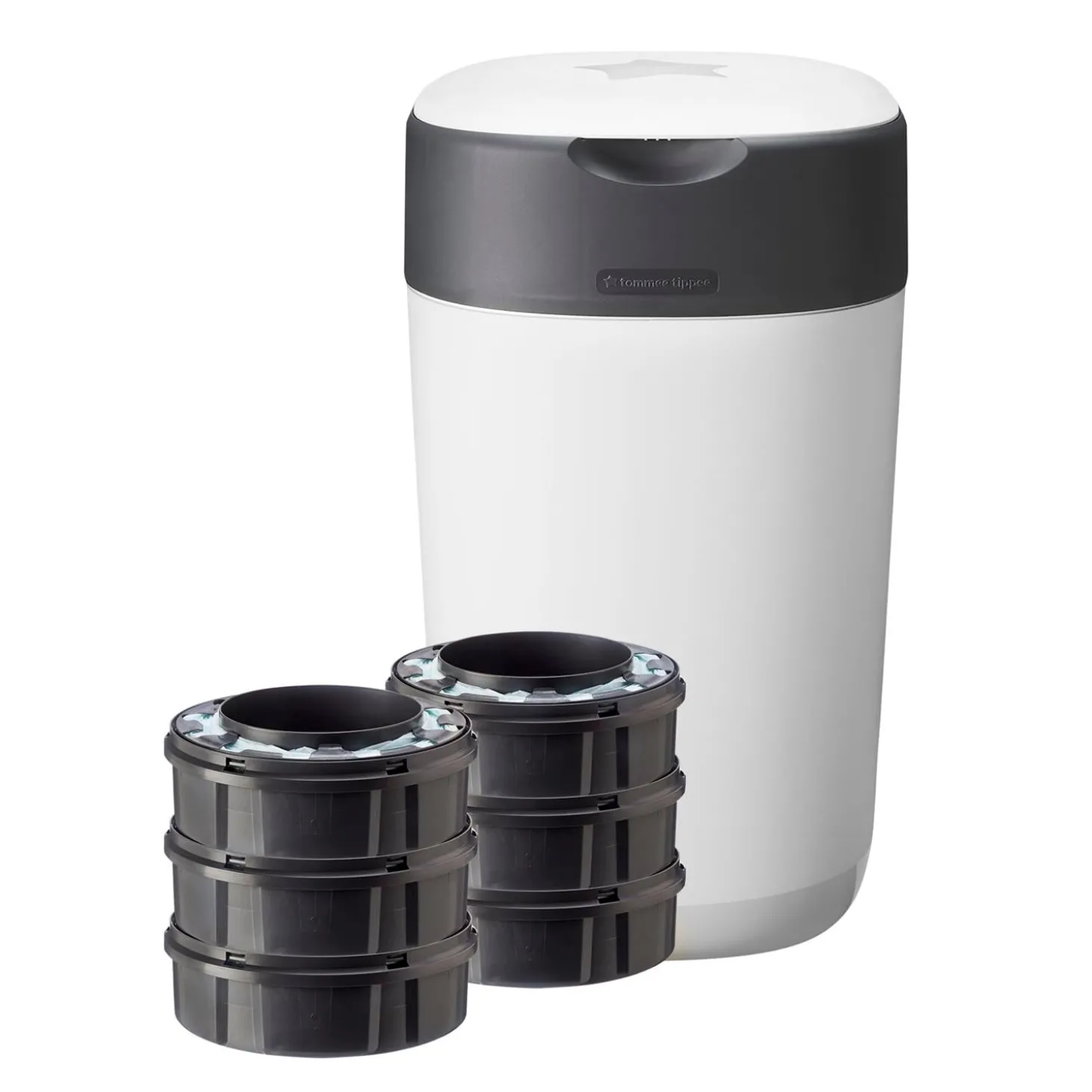 Tommee Tippee Starter Pack Twist & Click (Bac + 6 Recharges) Blanc