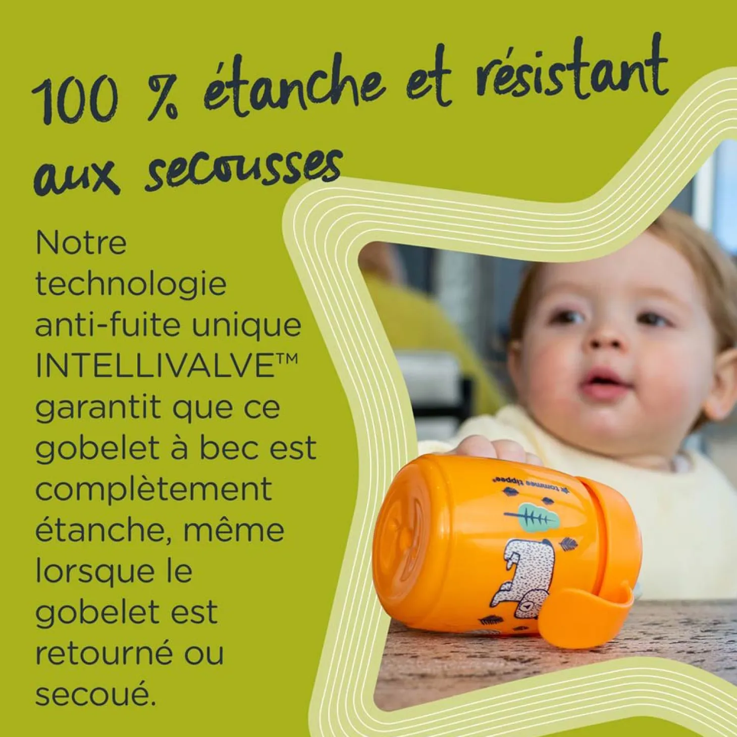 Tommee Tippee Tasse d’apprentissage à bec Vert 240 ml