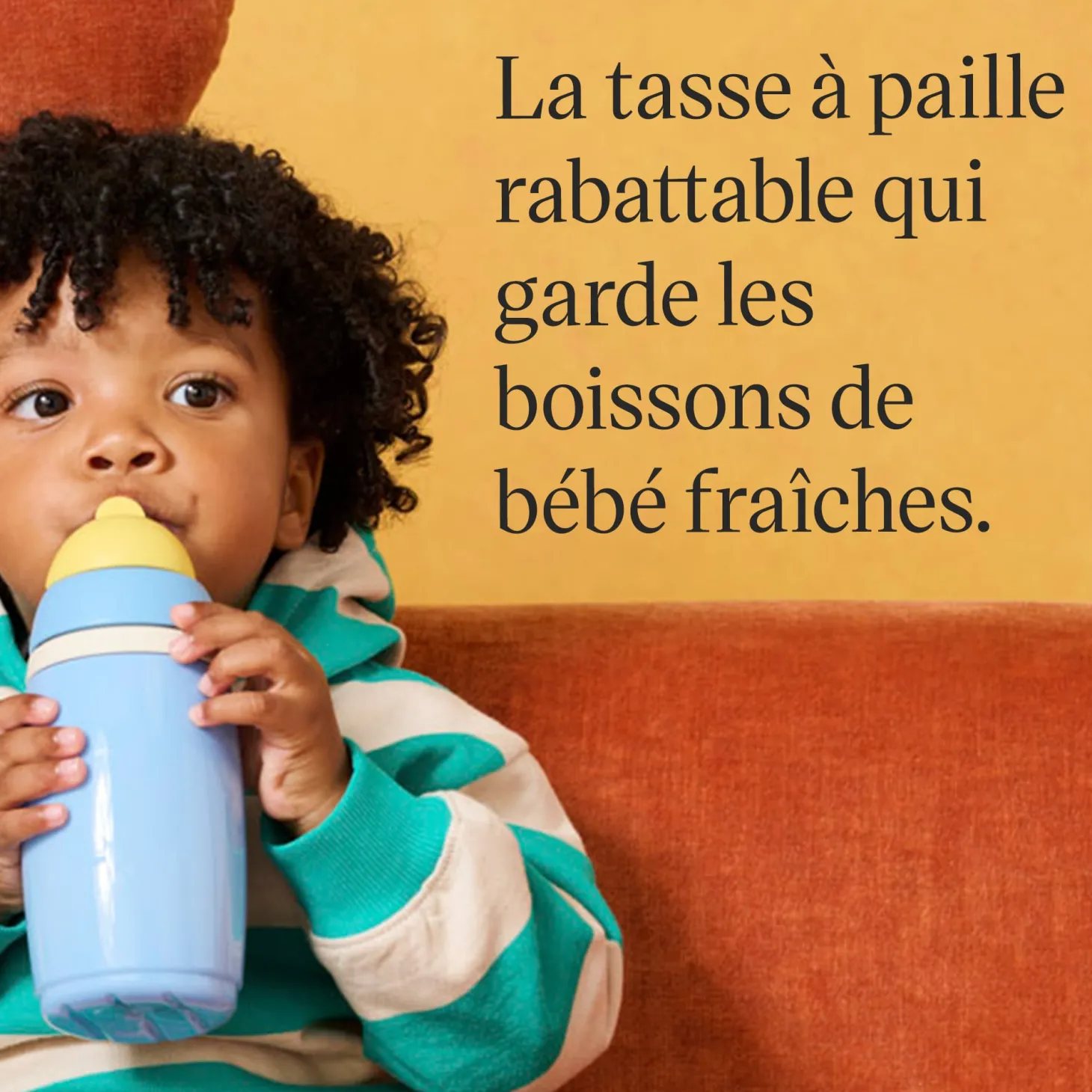 Tommee Tippee Tasse isotherme avec paille active Rose 266 ml