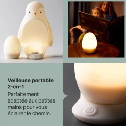 Tommee Tippee                    Veilleuse nomade Pingouin Grobrite    Blanc