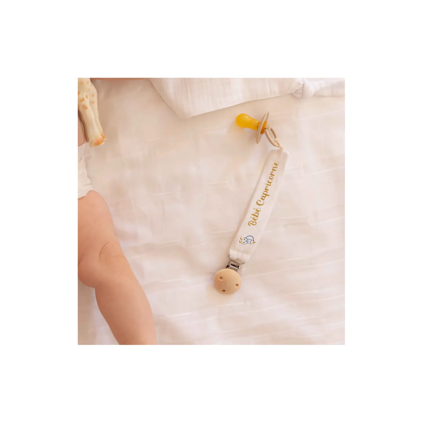Tom&Mila Attache sucette Capricorne Blanc/Bleu