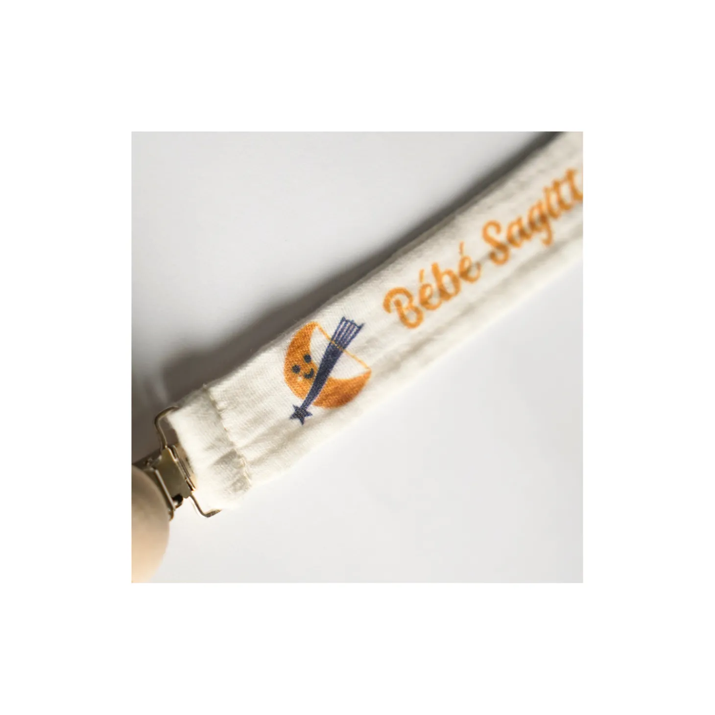 Tom&Mila Attache sucette Sagittaire Blanc/Bleu