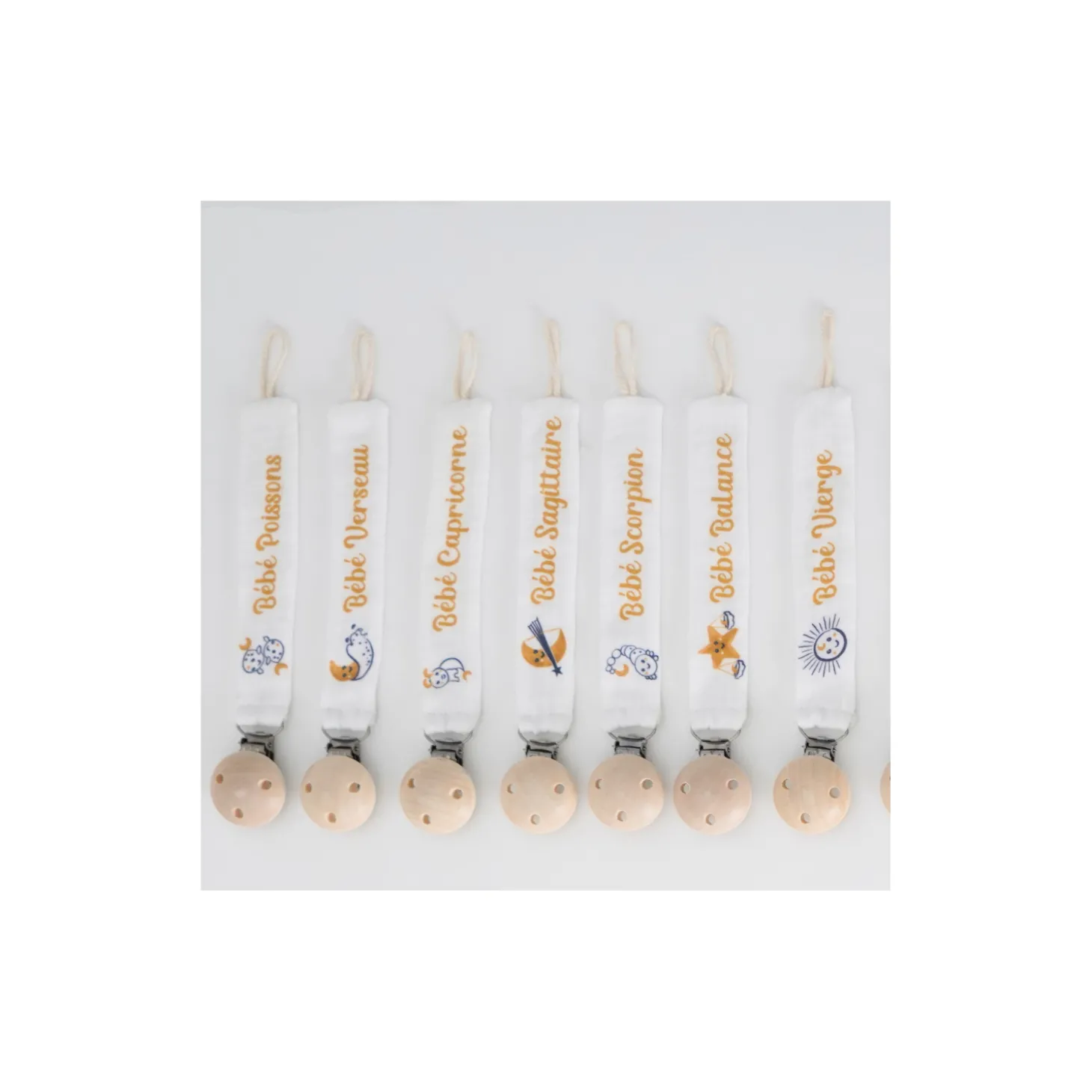 Tom&Mila Attache sucette Scorpion Blanc/Bleu