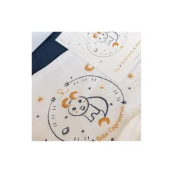 Tom&Mila Doudou Plat Astro Capricorne Blanc/Bleu
