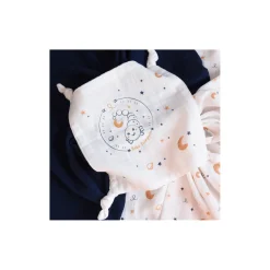 Tom&Mila                    Doudou Plat Astro Scorpion    Blanc/Bleu