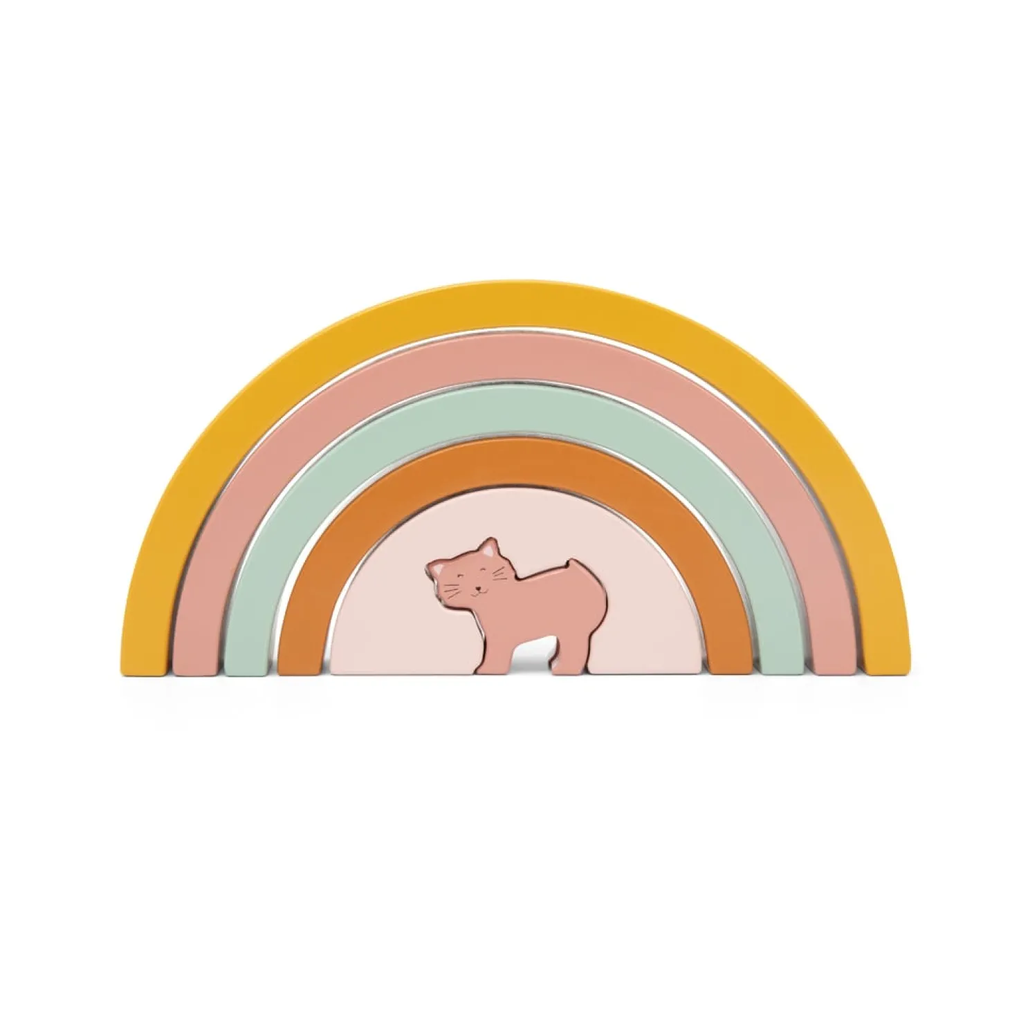 Trixie Arc-en-ciel à empiler en bois Mrs. Cat