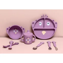 Trixie Assiette avec ventouse en silicone et compartiments Mrs.Peacock