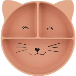 Trixie Assiette avec ventouse en silicone et compartiments Mrs. Cat