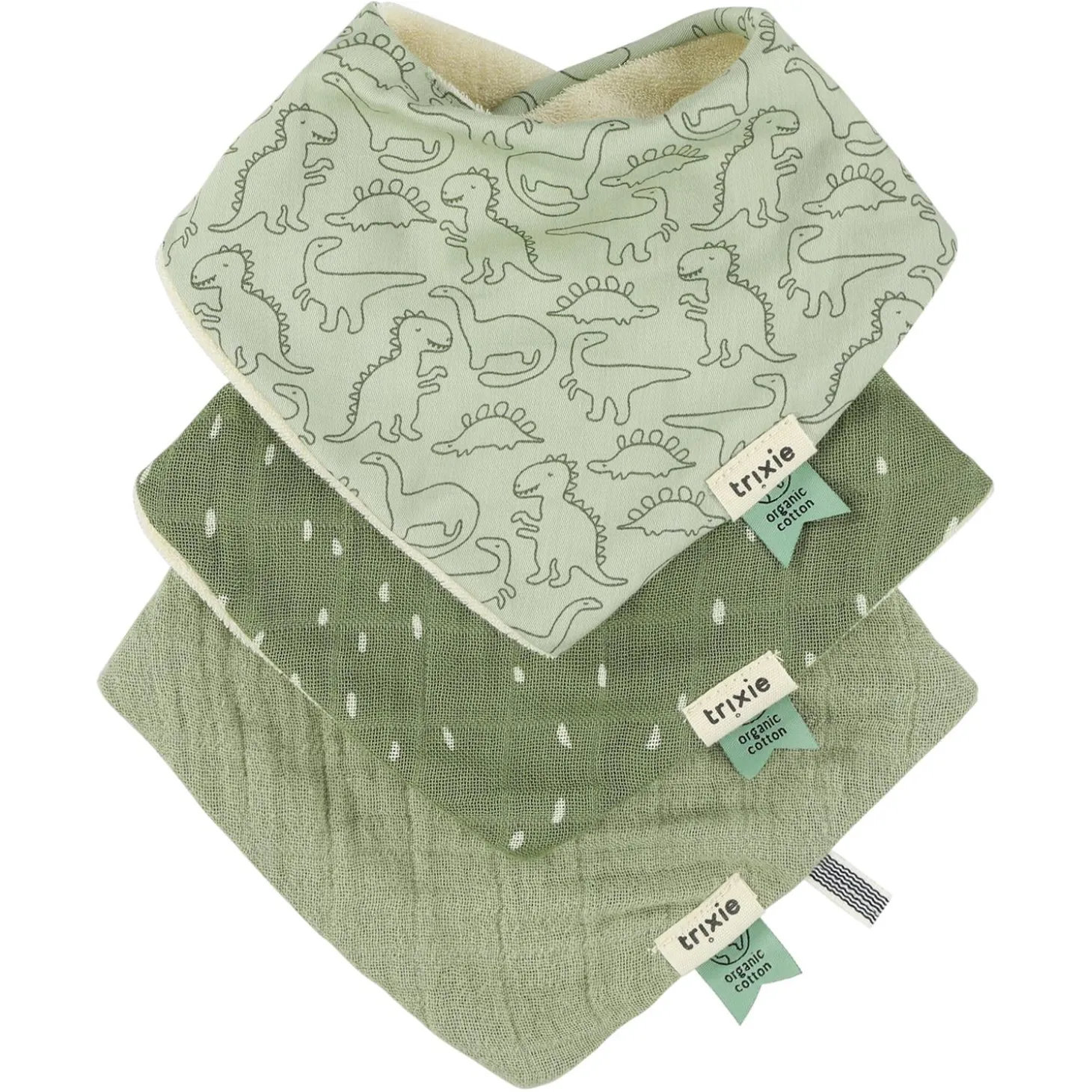 Trixie Bavoir bandana 3-pack mix Daring Dino