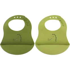 Trixie                    Bavoir silicone 2-pack    Mr. Dino