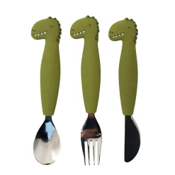 Trixie                    Couverts 3 pièces en silicone    Mr. Dino