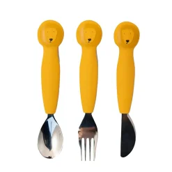 Trixie                    Couverts 3 pièces en silicone    Mr. Lion