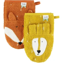 Trixie Gant de toilette 2-pack Mr. Lion - Mr. Fox