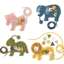 Trixie Jeux de laçage bois animaux Multicolore