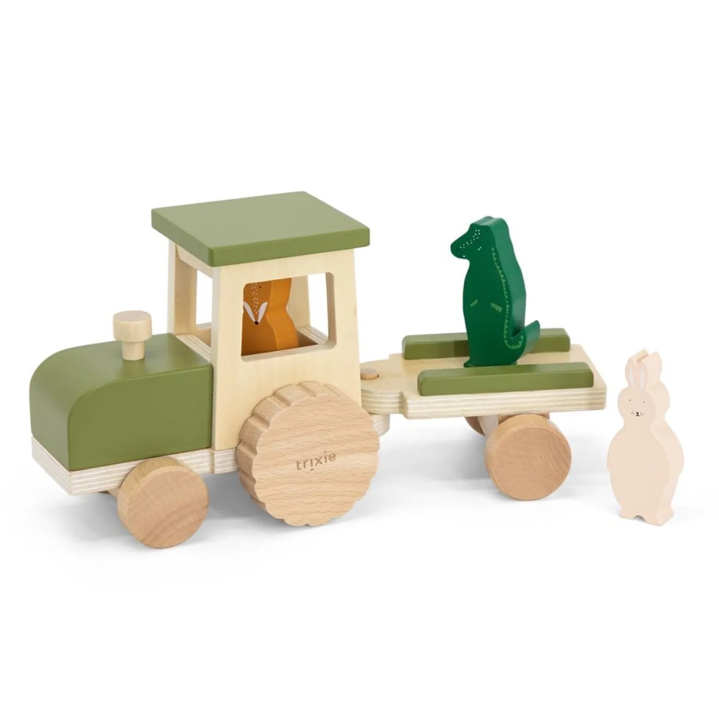 Trixie Tacteur avec remorque en bois All animals