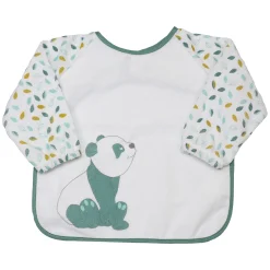 Trois Kilos Sept                    BAVOIR TABLIER EPONGE PANDA    Blanc            34x40 cm