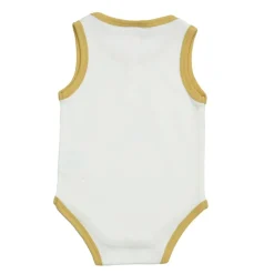 Trois Kilos Sept Body sans manche Mouette blanc/moutarde
