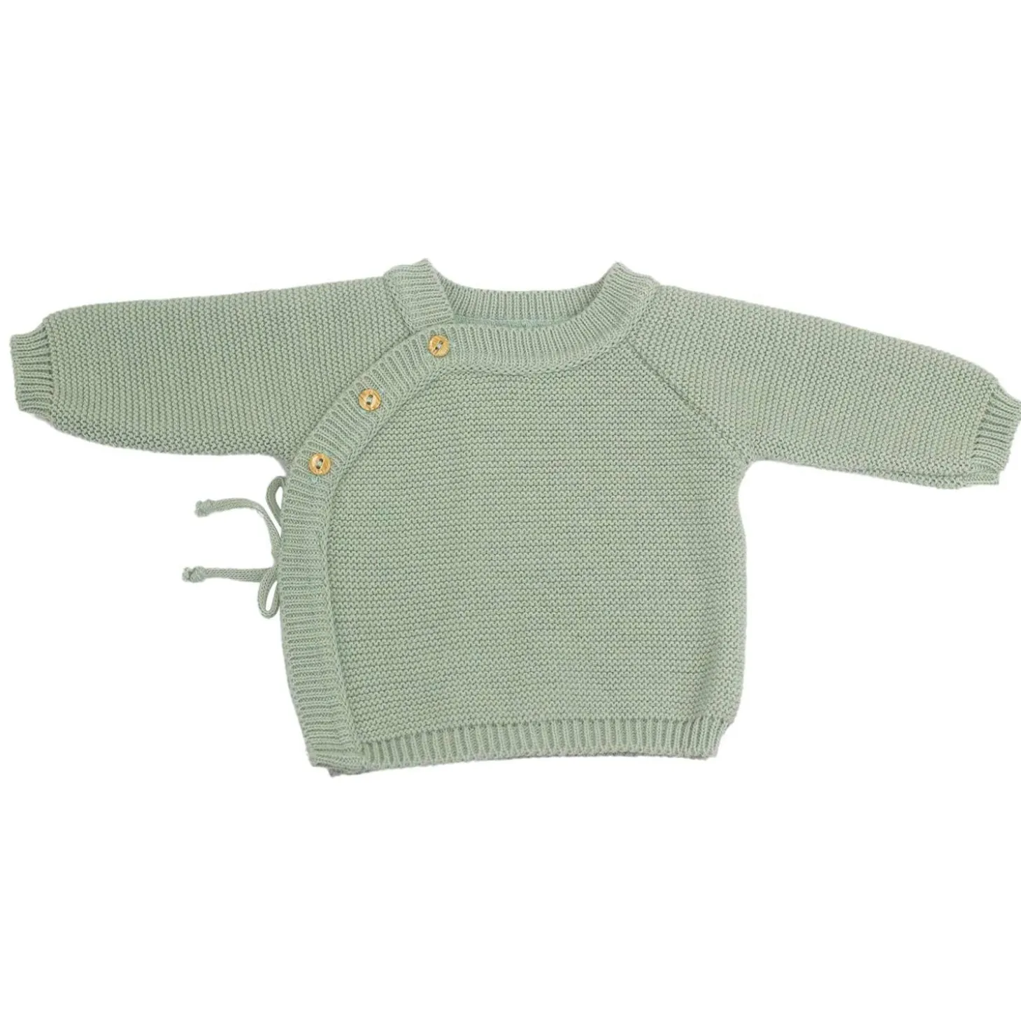 Trois Kilos Sept Brassière Maille Vert Olive 0-1 mois