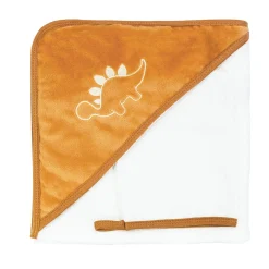 Trois Kilos Sept Cape de bain avec gant Diplododo Brun