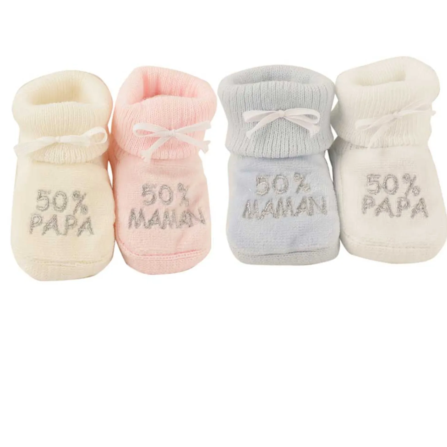 Trois Kilos Sept Chaussons bébé 50% Papa 50% Maman