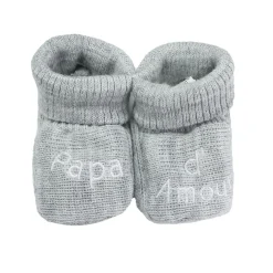 Trois Kilos Sept                    Chaussons papa et maman d'amour    Multicolore