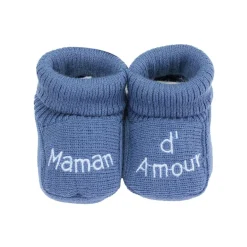Trois Kilos Sept                    Chaussons papa et maman d'amour    Multicolore