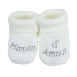 Trois Kilos Sept                    Chaussons papa et maman d'amour    Multicolore