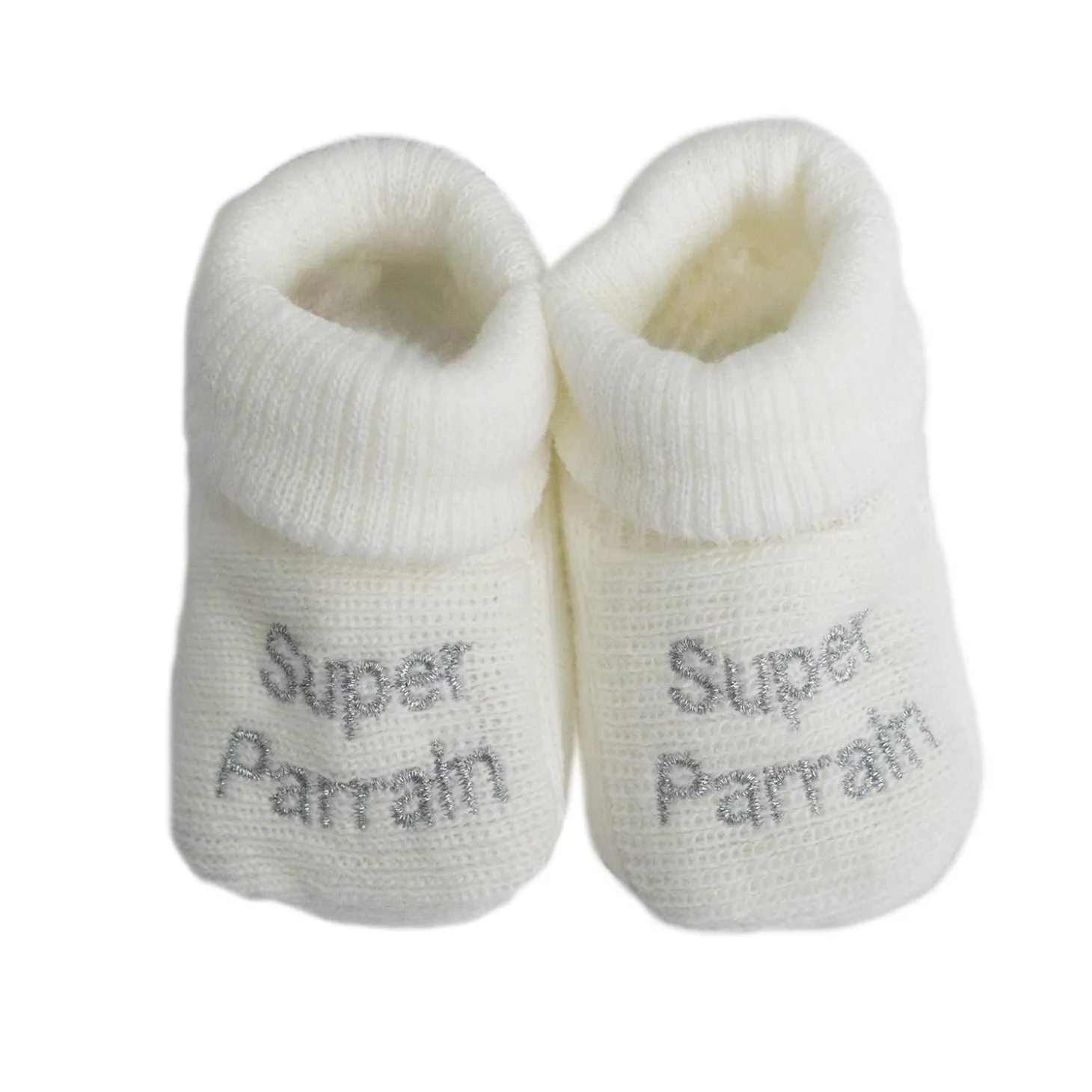 Trois Kilos Sept Chaussons Parrain/Marraine Multicolore Naissance +