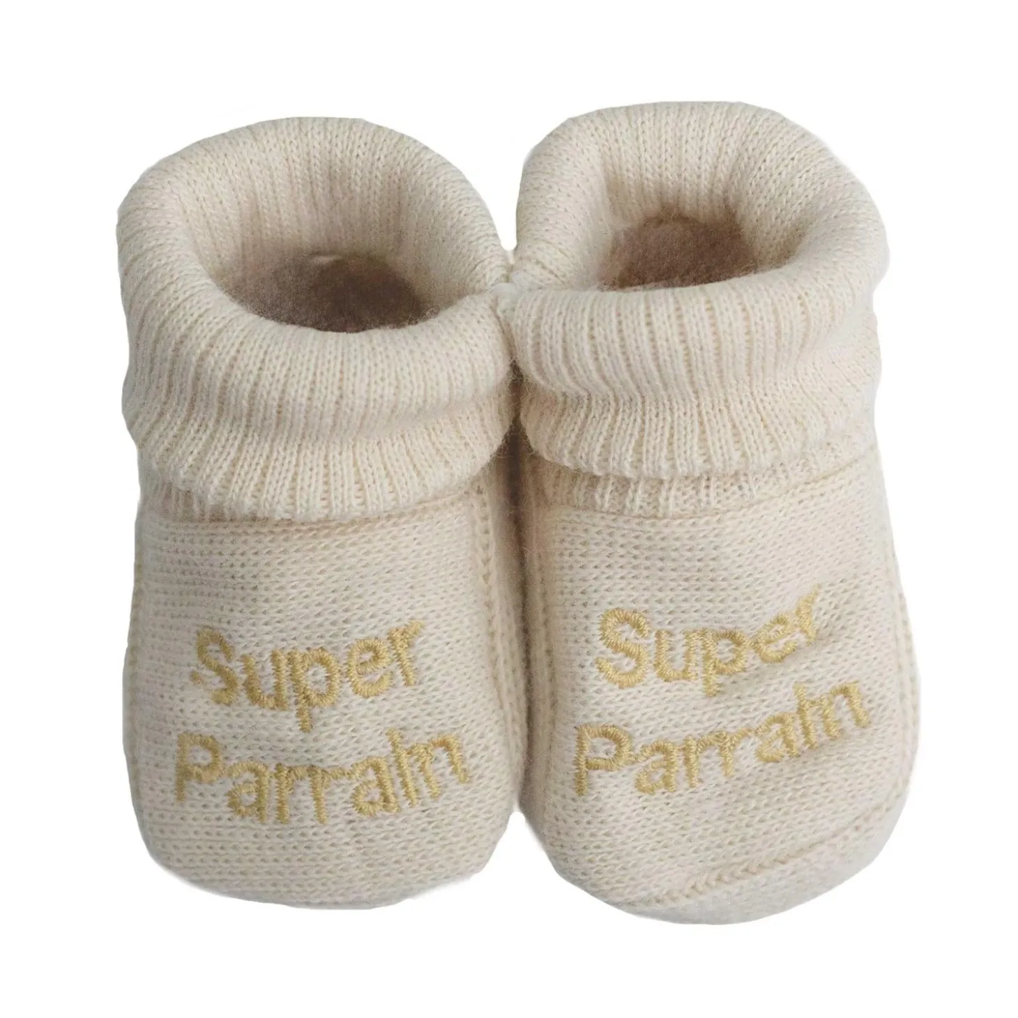 Trois Kilos Sept Chaussons Parrain/Marraine Multicolore Naissance +
