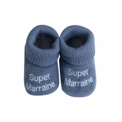 Trois Kilos Sept Chaussons Parrain/Marraine Multicolore Naissance +