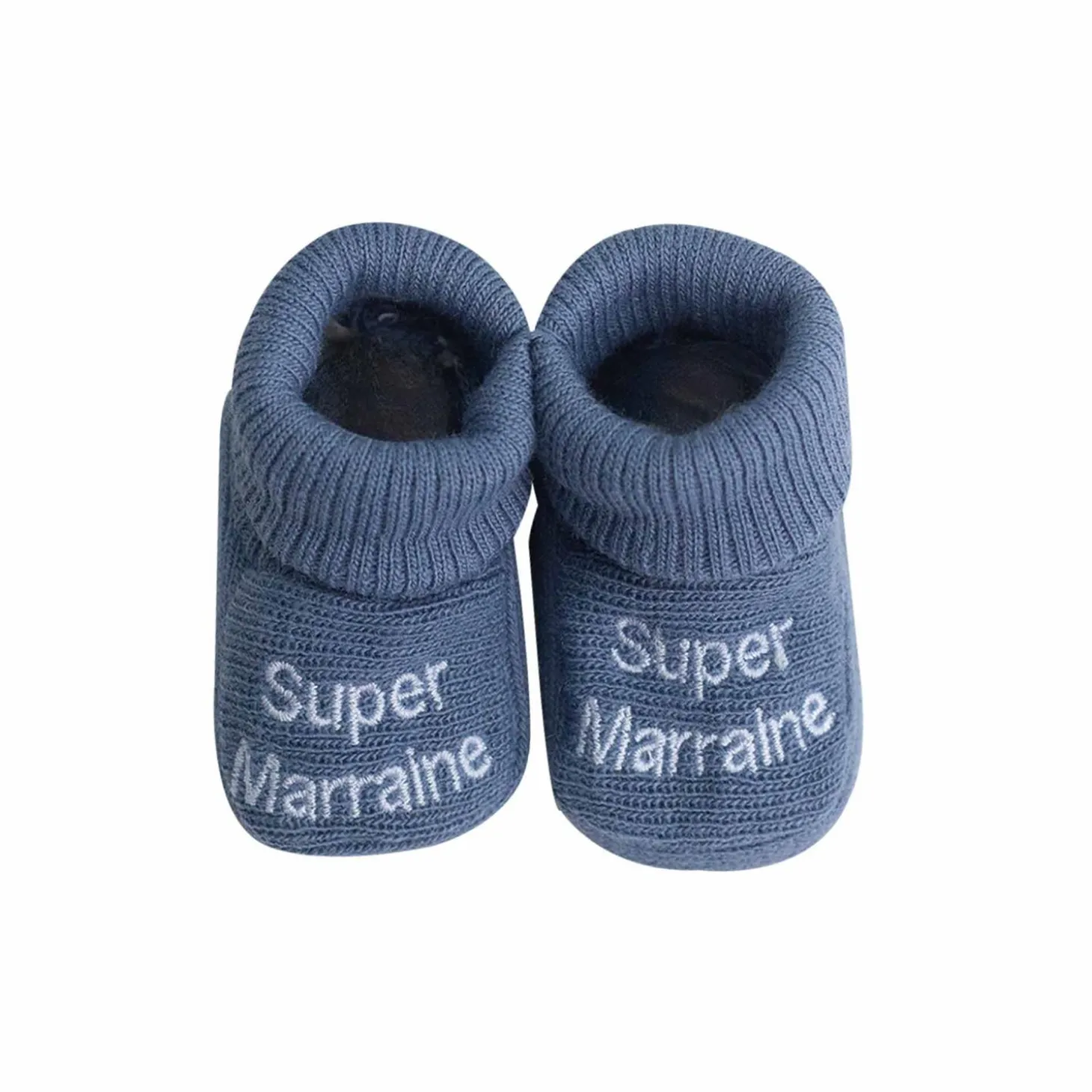 Trois Kilos Sept Chaussons Parrain/Marraine Multicolore Naissance +
