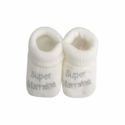 Trois Kilos Sept Chaussons Parrain/Marraine Multicolore Naissance +