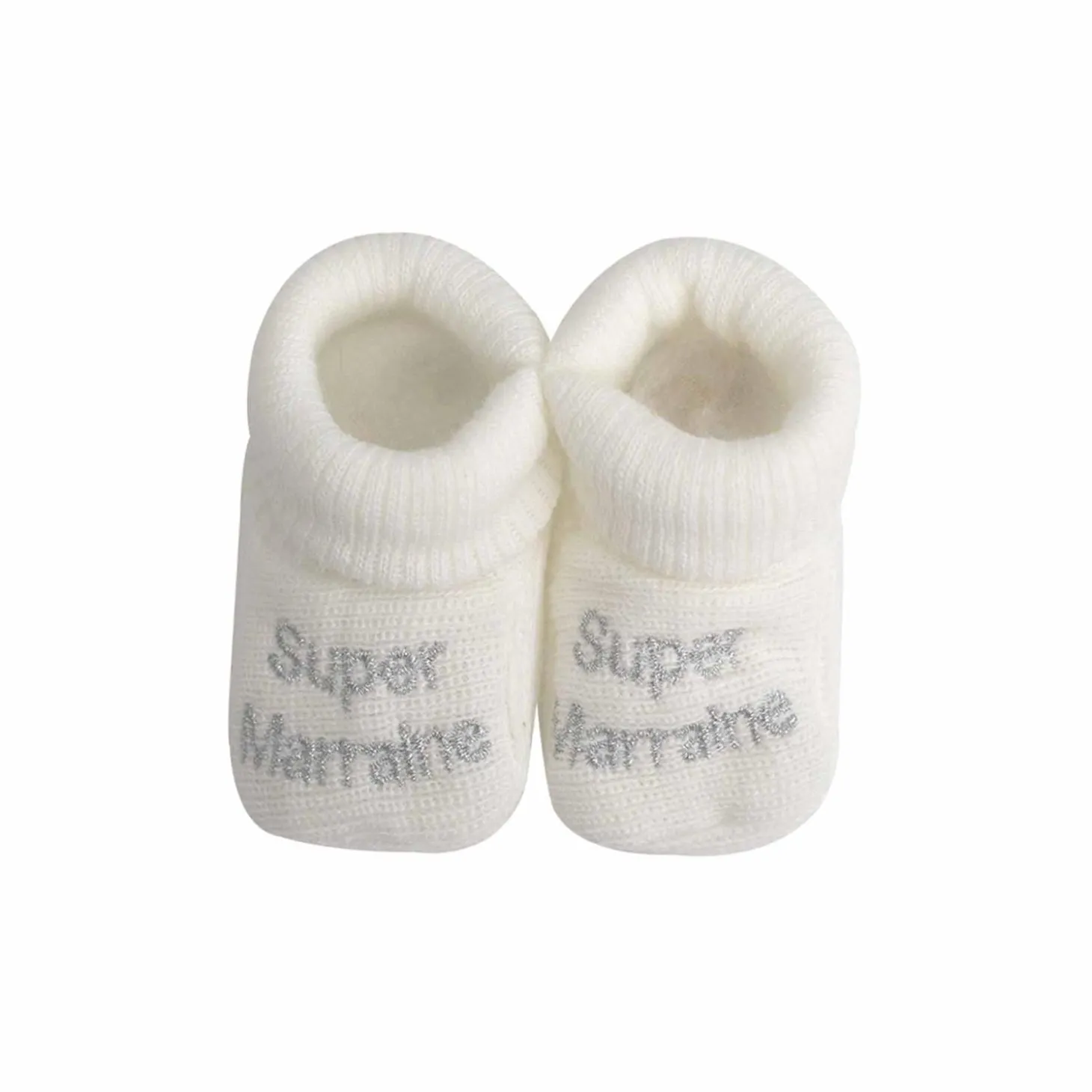 Trois Kilos Sept Chaussons Parrain/Marraine Multicolore Naissance +