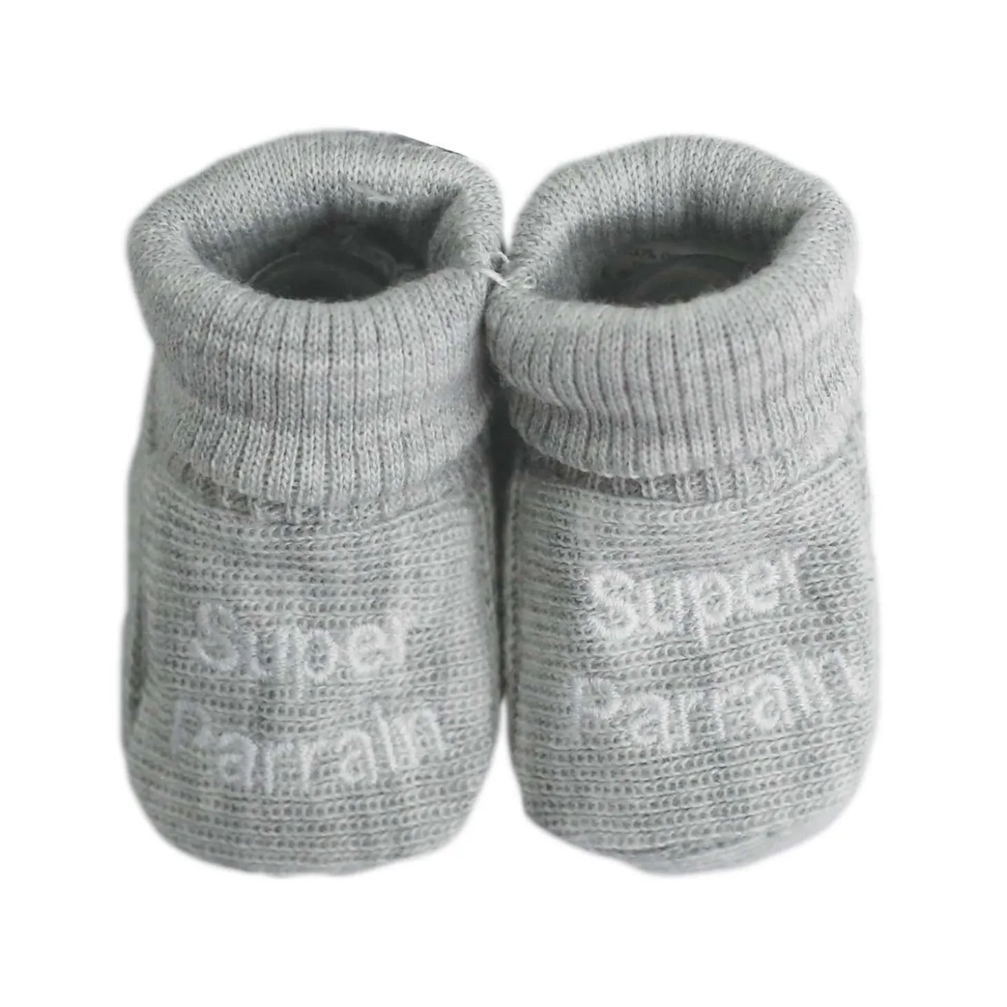 Trois Kilos Sept Chaussons Parrain/Marraine Multicolore Naissance +