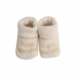 Trois Kilos Sept Chaussons Parrain/Marraine Multicolore Naissance +