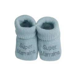 Trois Kilos Sept Chaussons Parrain/Marraine Multicolore Naissance +