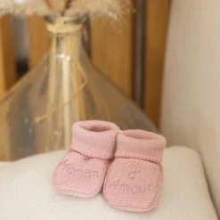 Trois Kilos Sept Chaussons Papa Maman d'amour Multicolore Naissance