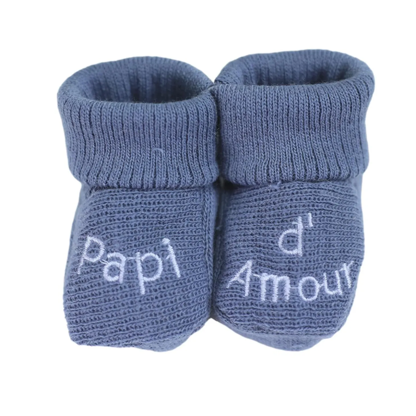 Trois Kilos Sept Chaussons Papi d'amour Multicolore Naissance