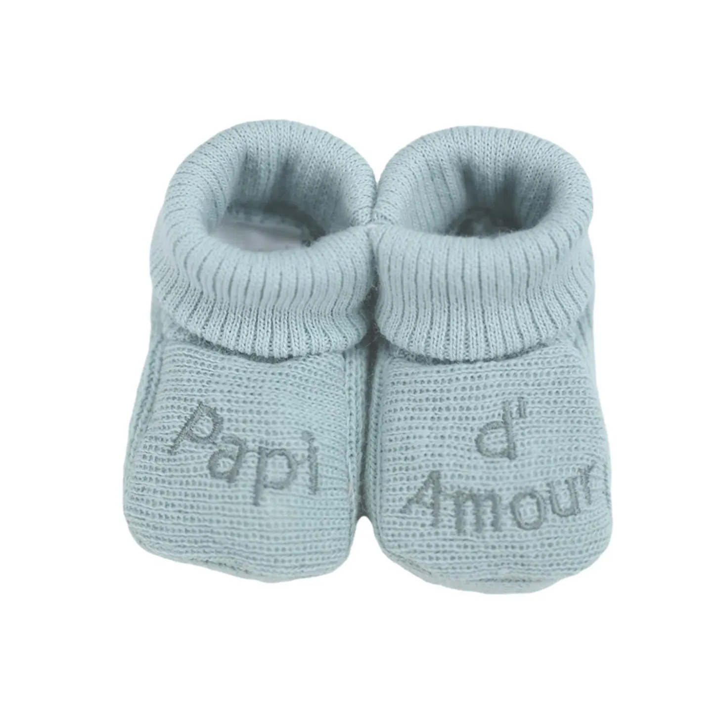 Trois Kilos Sept Chaussons Papi d'amour Multicolore Naissance