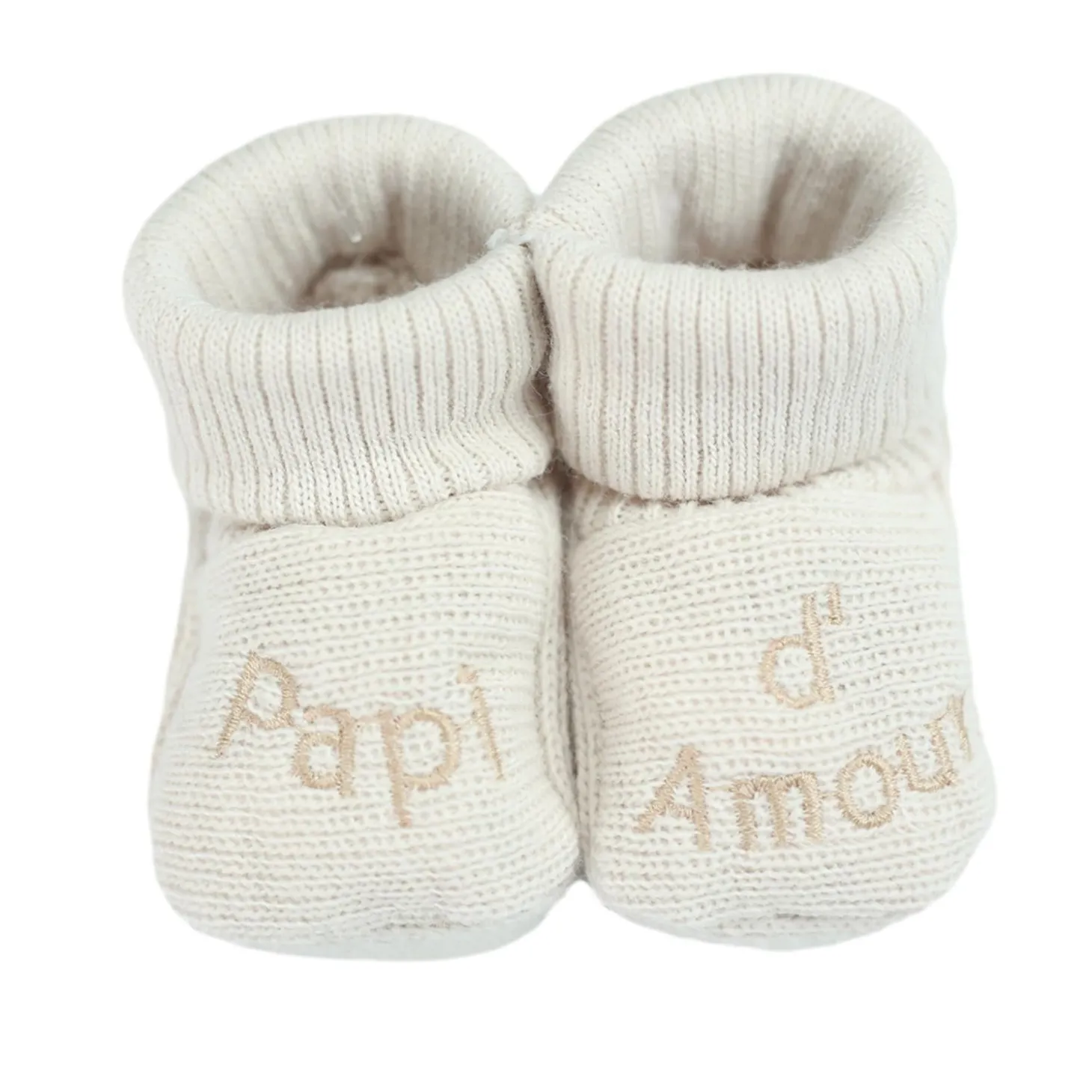 Trois Kilos Sept Chaussons Papi d'amour Multicolore Naissance