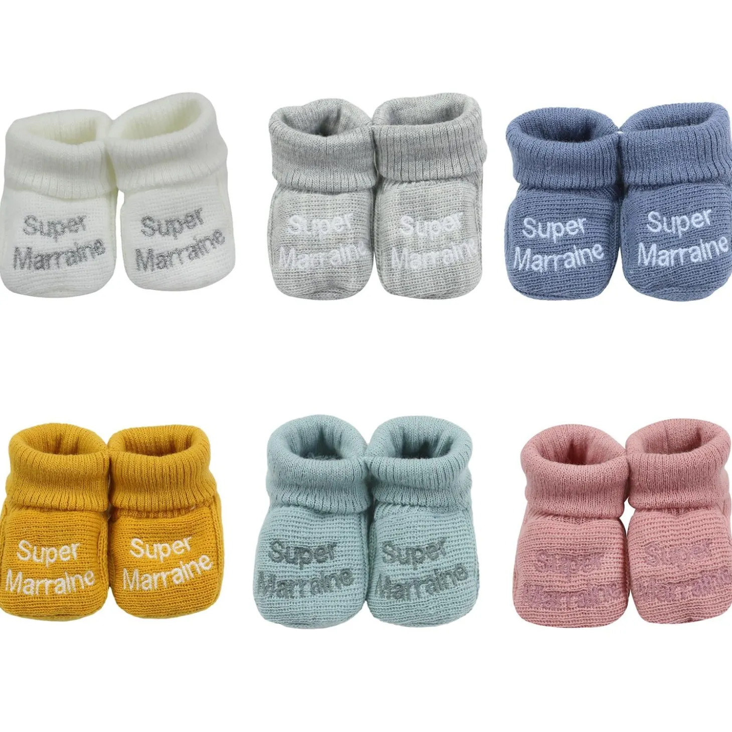 Trois Kilos Sept Chaussons super parrain marraine Naissance