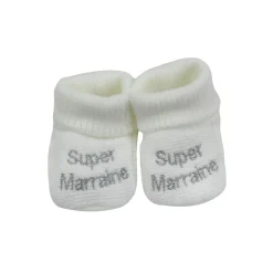 Trois Kilos Sept Chaussons super parrain marraine Naissance