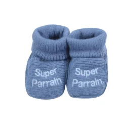 Trois Kilos Sept Chaussons super parrain marraine Naissance