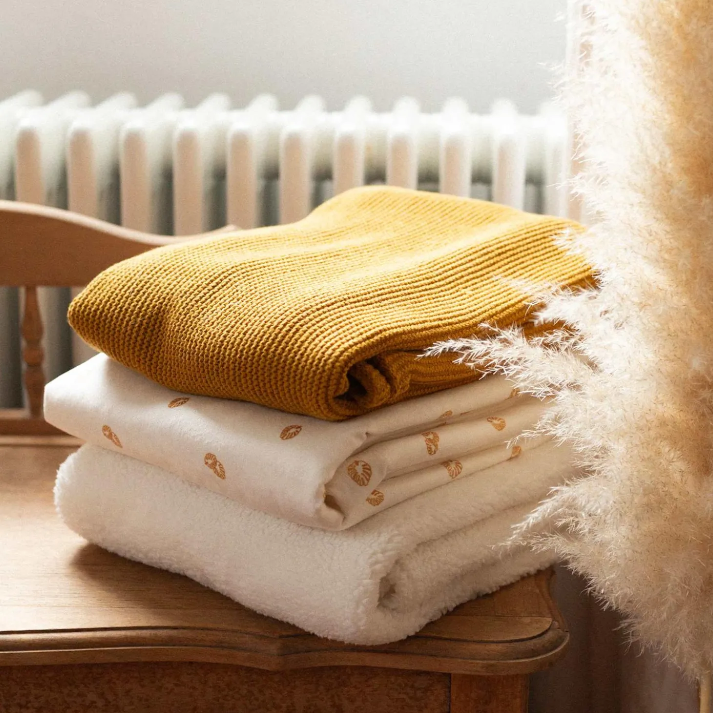 Trois Kilos Sept Couverture Sherpa Blanc 75x100 cm