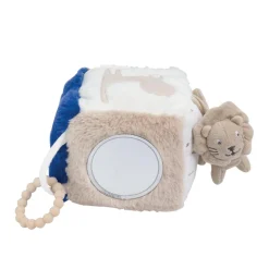 Trois Kilos Sept Cube d'éveil Tam Tam Sable/Caramel/ Bleu Roi
