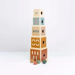 Trois Kilos Sept Cubes Empilables Multicolore