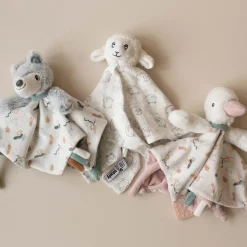Trois Kilos Sept                    Doudou plat Mouchoir    Oie Vieux Rose/Sauge/Ecru