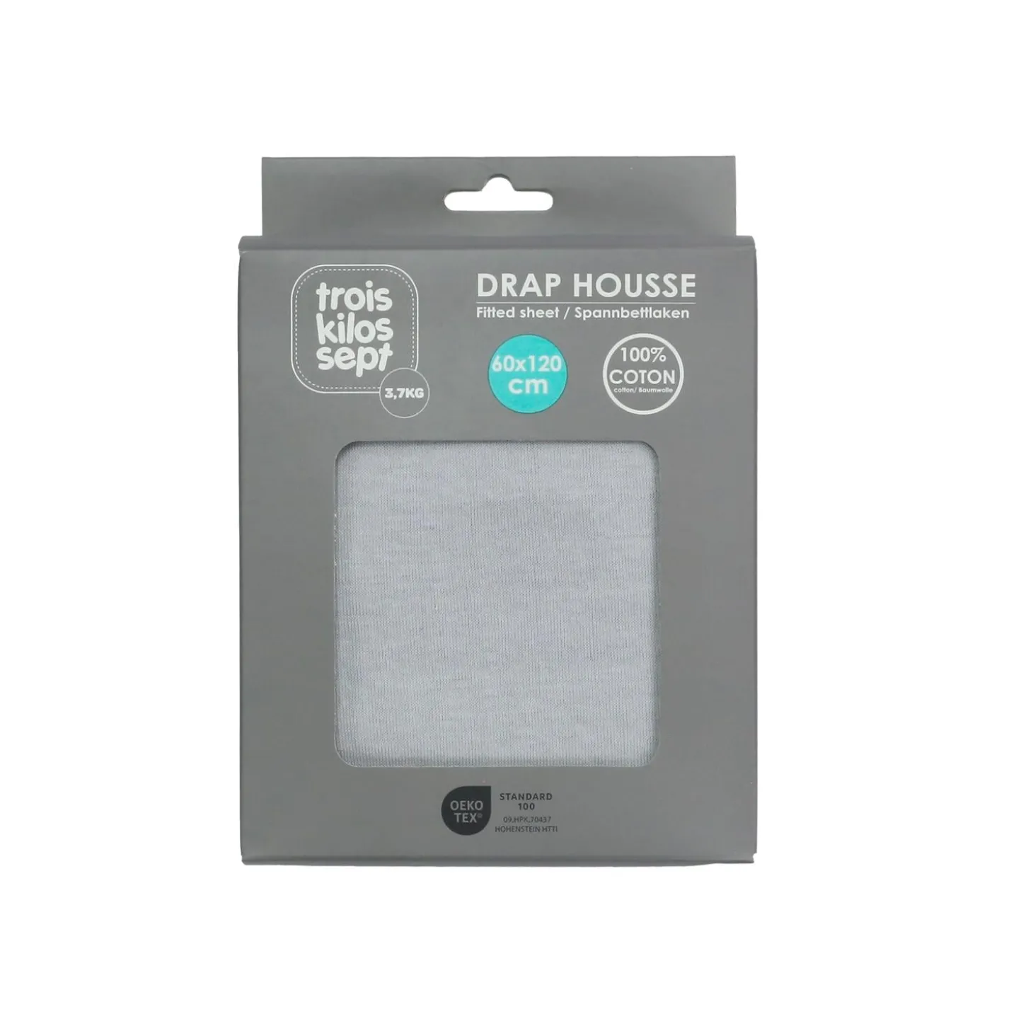 Trois Kilos Sept Drap House Gris 40x80 cm