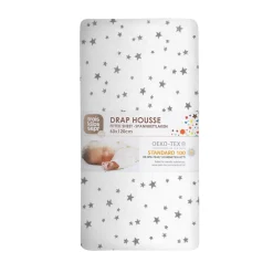 Trois Kilos Sept                    Drap Housse    Etoiles            70x140 cm